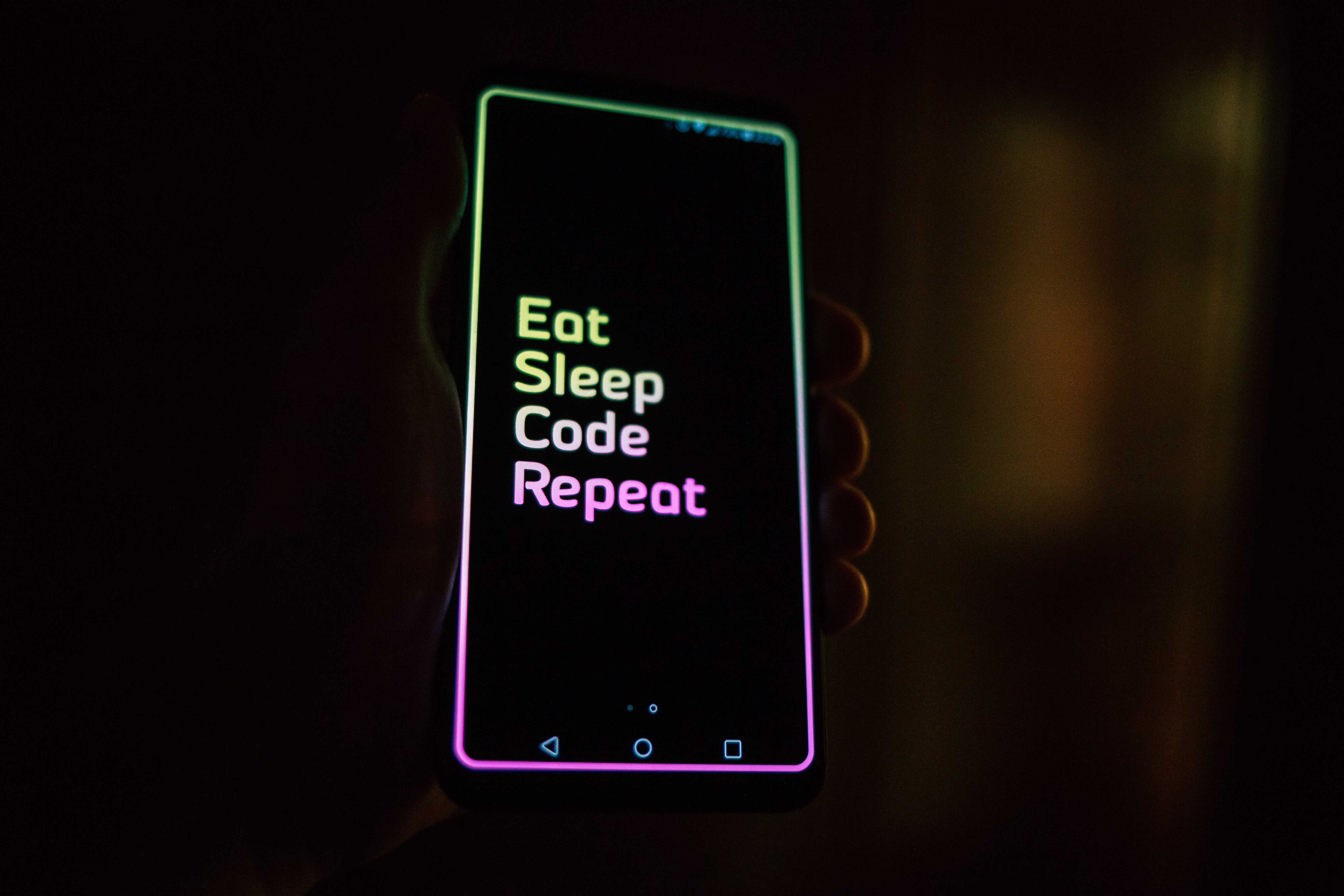 Smartphone with text